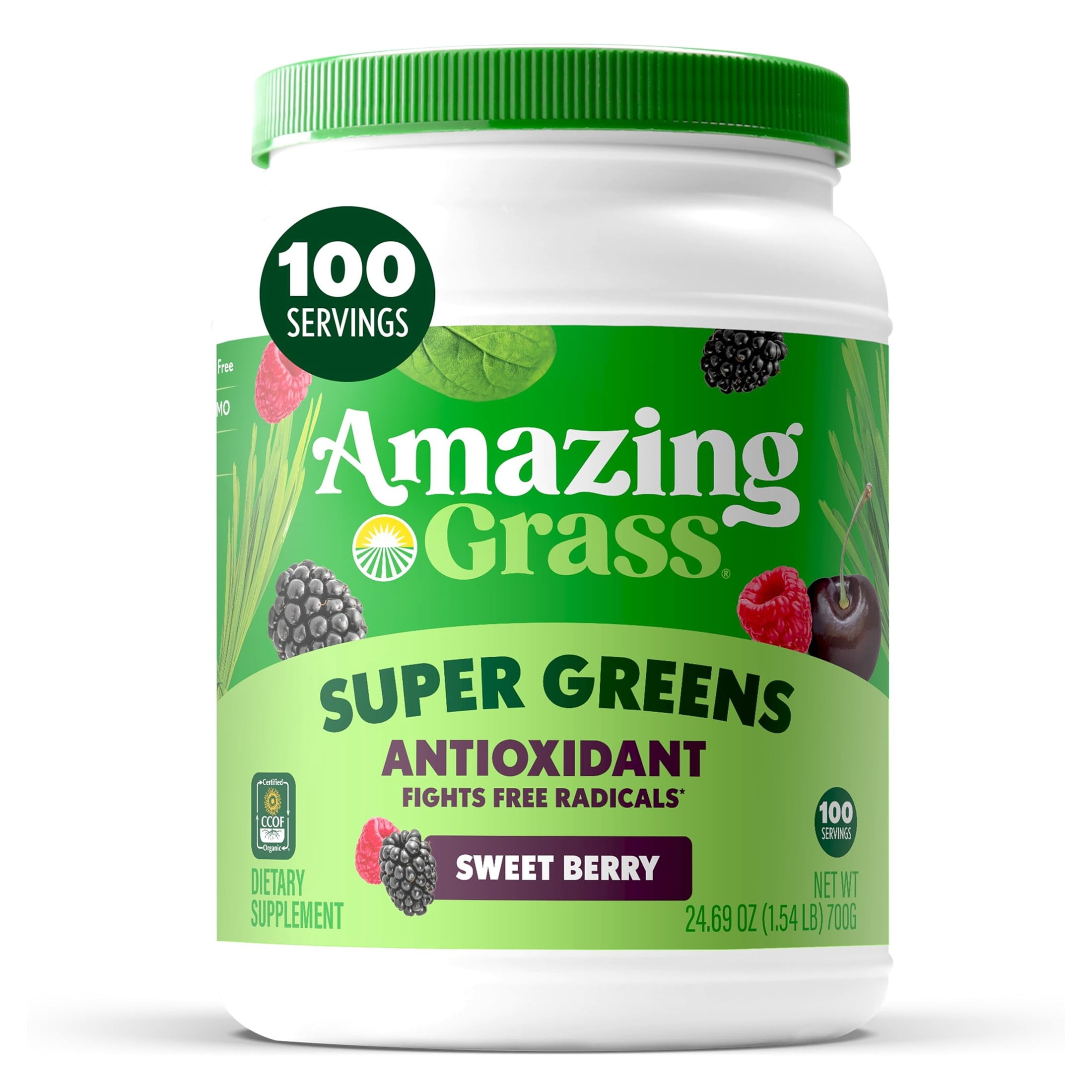 Free Shipping! Amazing Grass Greens Blend Antioxidant Sweet Berry