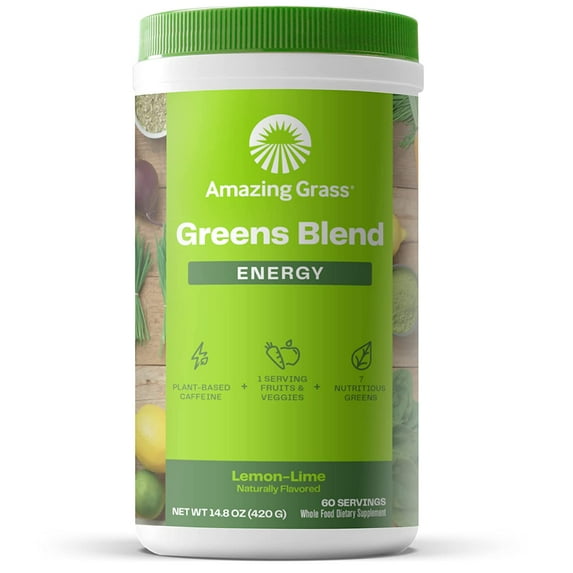 Amazing Grass, Greens Blend Energy, Lemon-Lime, 14.8 oz, 60 Servings