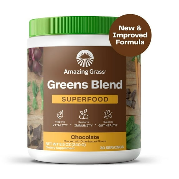 Amazing Grass, Greens Blend Superfood, Chocolate, 8.5 oz, 30 Servings