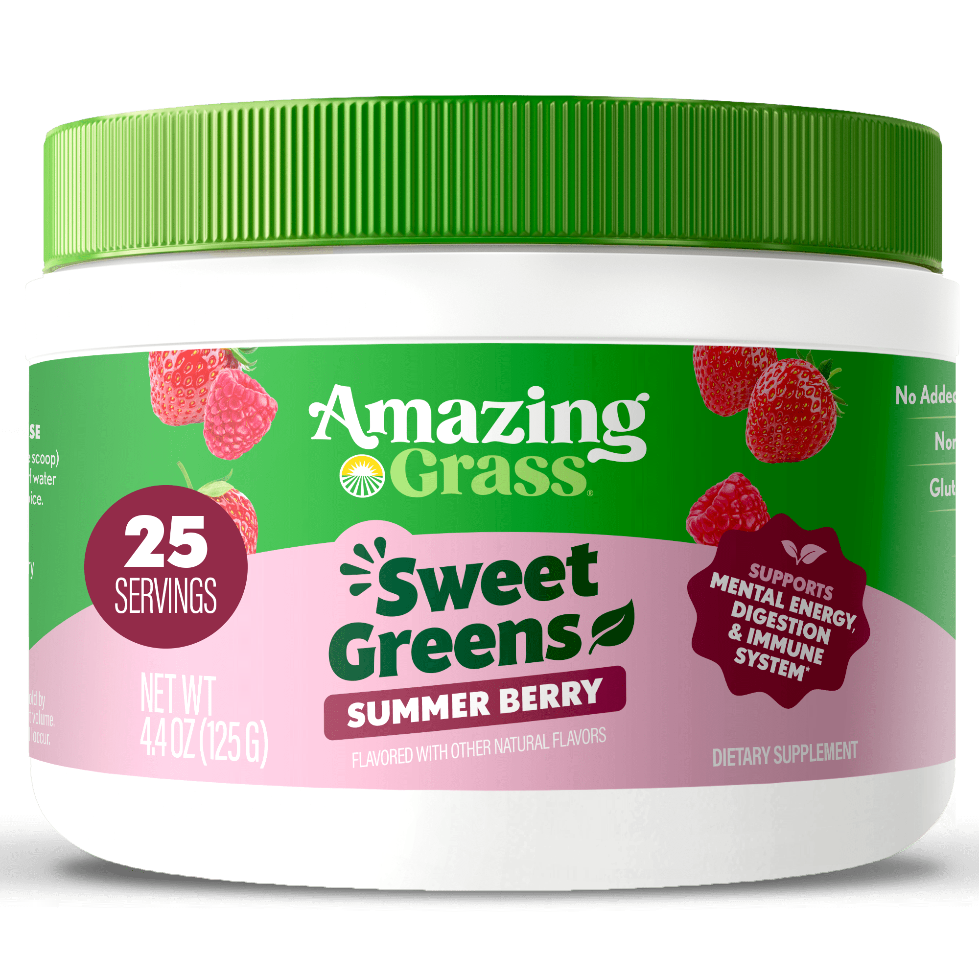 Amazing Grass Sweet Greens and Superfood Powder, Summer Berry, 25 Servings