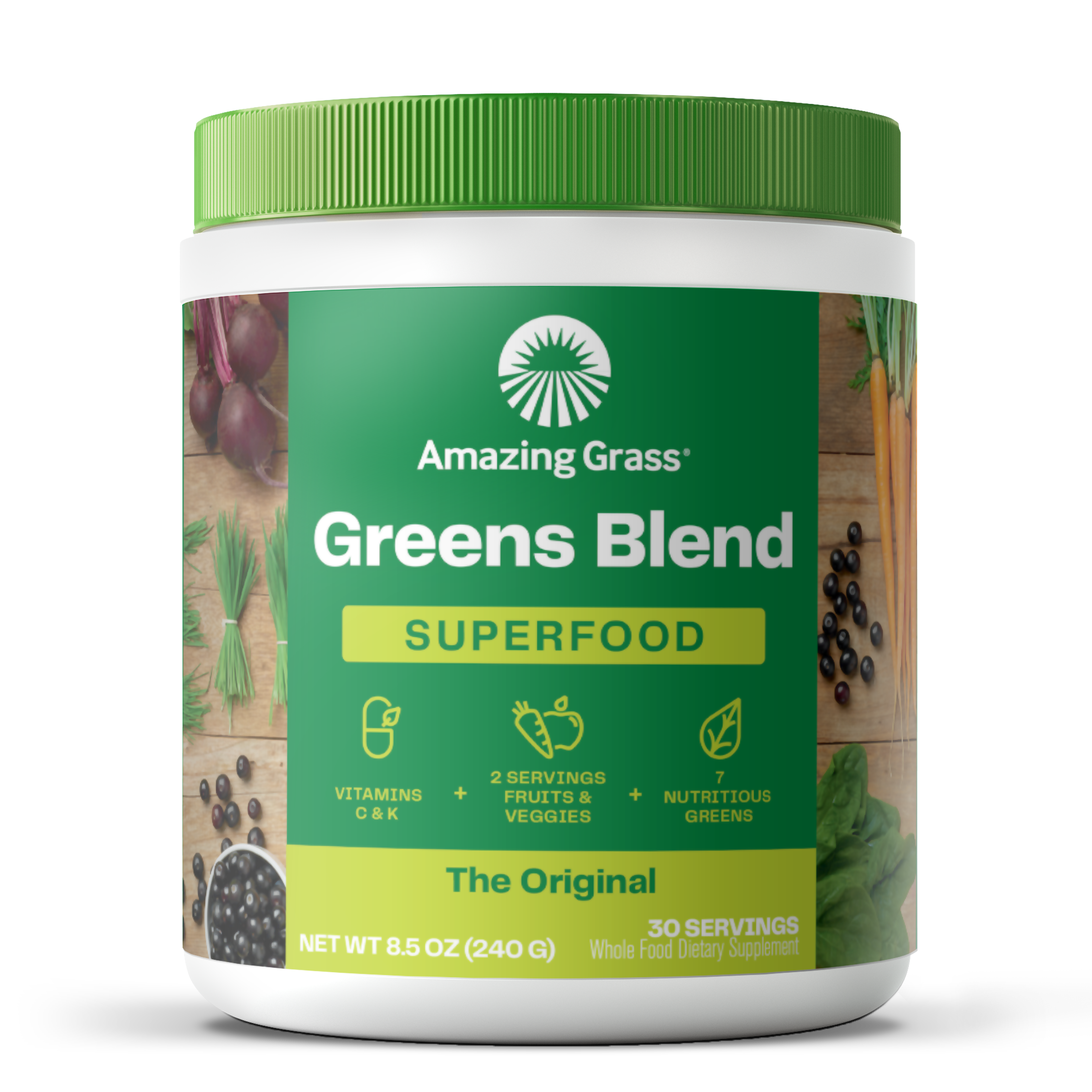 Amazing Grass, Greens Blend Superfood Powder, the Original, 8.5 oz, 30 Servings - image 1 of 10
