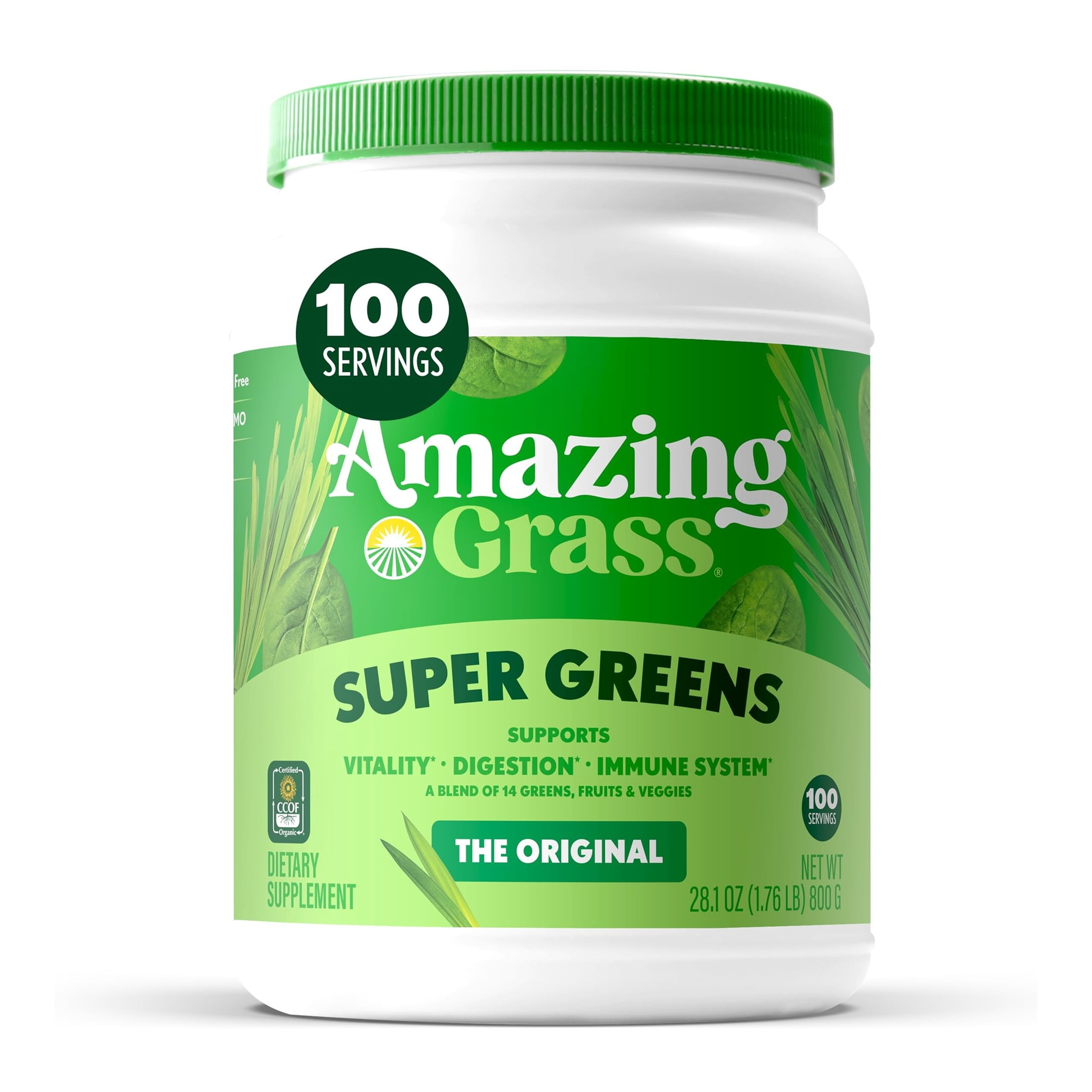 Amazing Grass, Greens Blend Superfood, the Original, 1.76 lb, 100 Servings