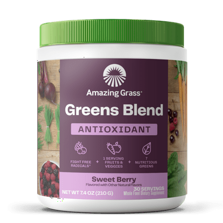 Amazing Grass, Greens Blend Antioxidant, Sweet Berry, 7.4 oz, 30 Servings