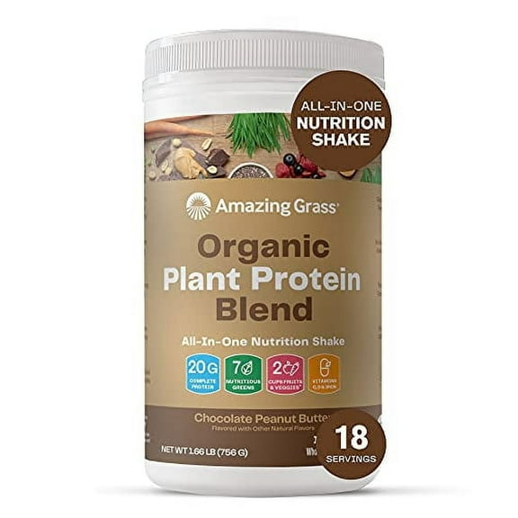 Amazing Grass Organic Plant Protein Blend Vegan Protein Powder, 18 Count, 6 Pack