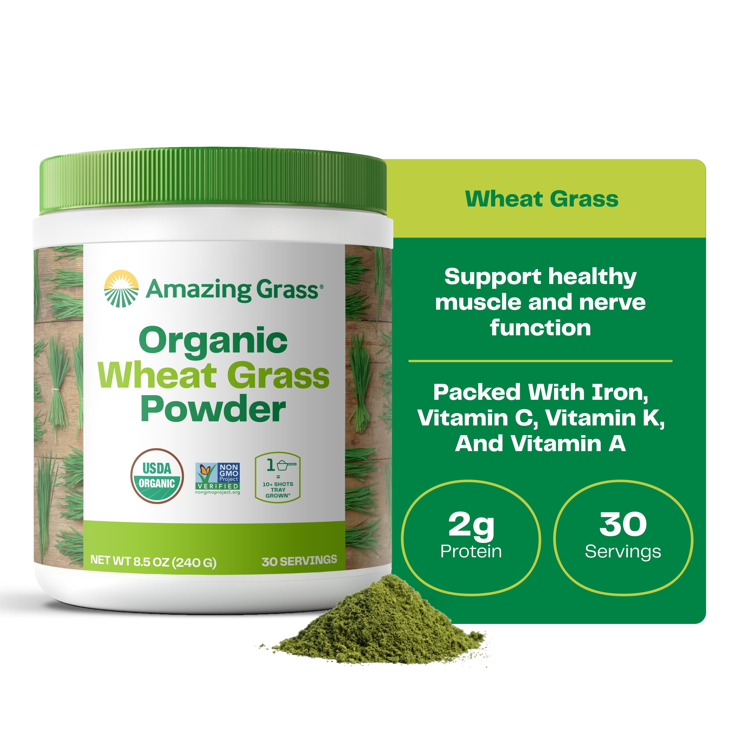 Amazing Grass, Organic Wheat Grass, 8.5 oz, 30 Servings