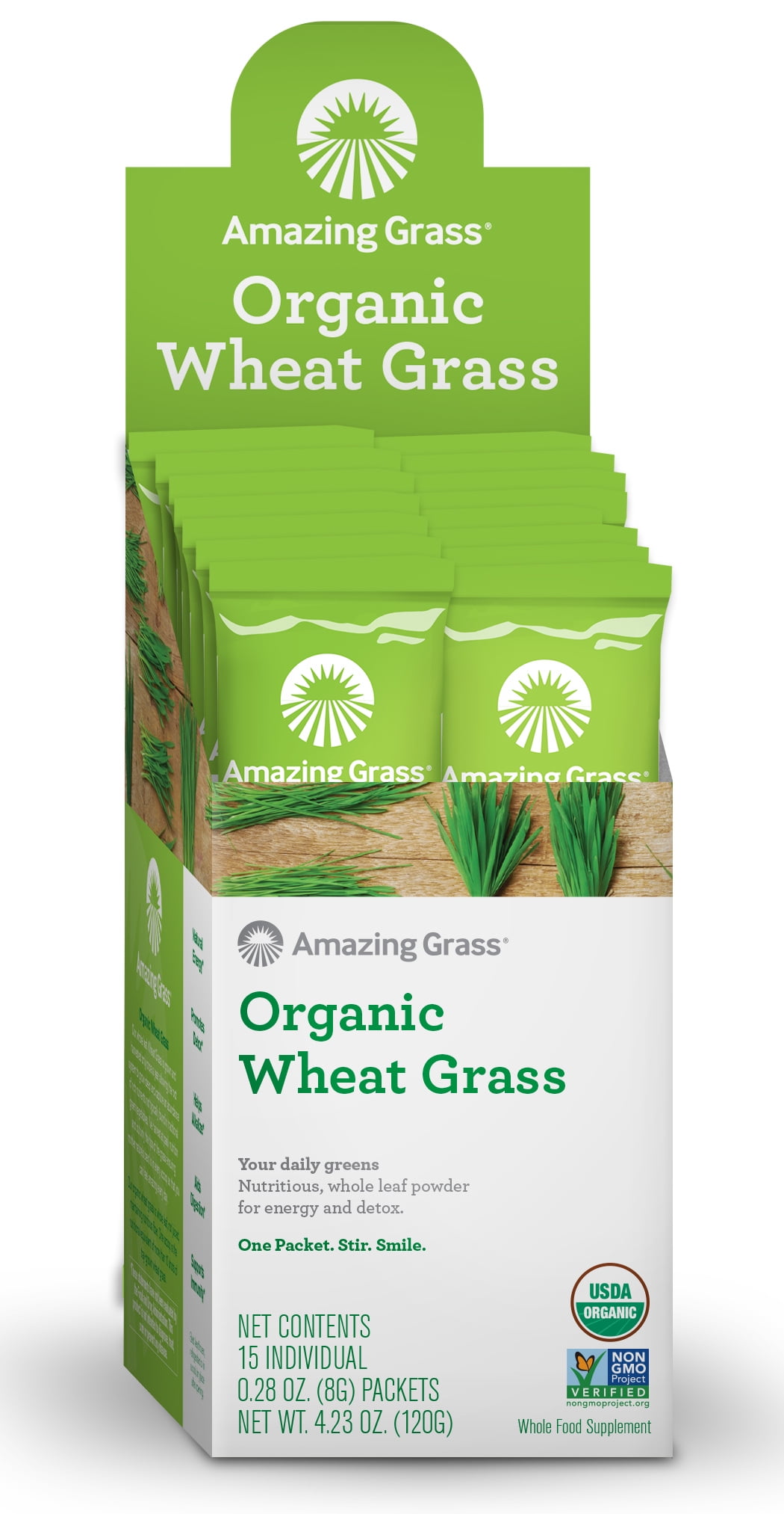 Amazing Grass Organic Wheatgrass Powder 15 Packets Walmart