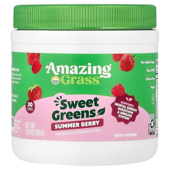 Amazing Grass Sweet Greens, Summer Berry, 5.29 oz (150 g)