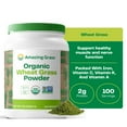 thumbnail image 1 of Amazing Grass Wheat Grass Powder: 100% Whole-Leaf Wheat Grass Powder for Energy, Detox & Immunity Support, Chlorophyll Providing Greens, 100 Servings, 1 of 10