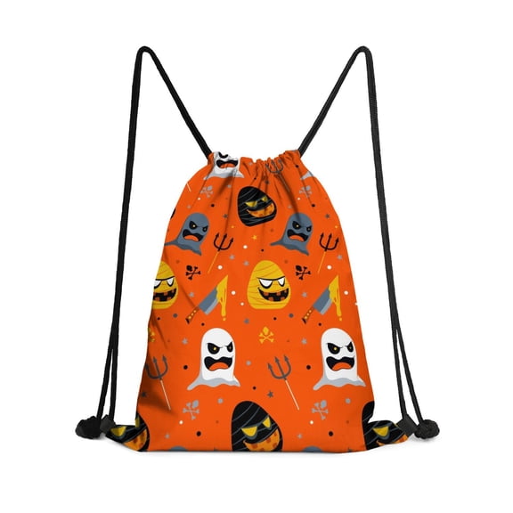 Amazing Halloween, Waterproof Drawstring Backpack with Shoe Compartment – Lightweight Dry Wet Separation Gym Bag for Women & Teens – 13.5 X 16.5 Inch