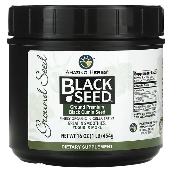 Amazing Herbs Black Seed Ground Seed - 16 oz