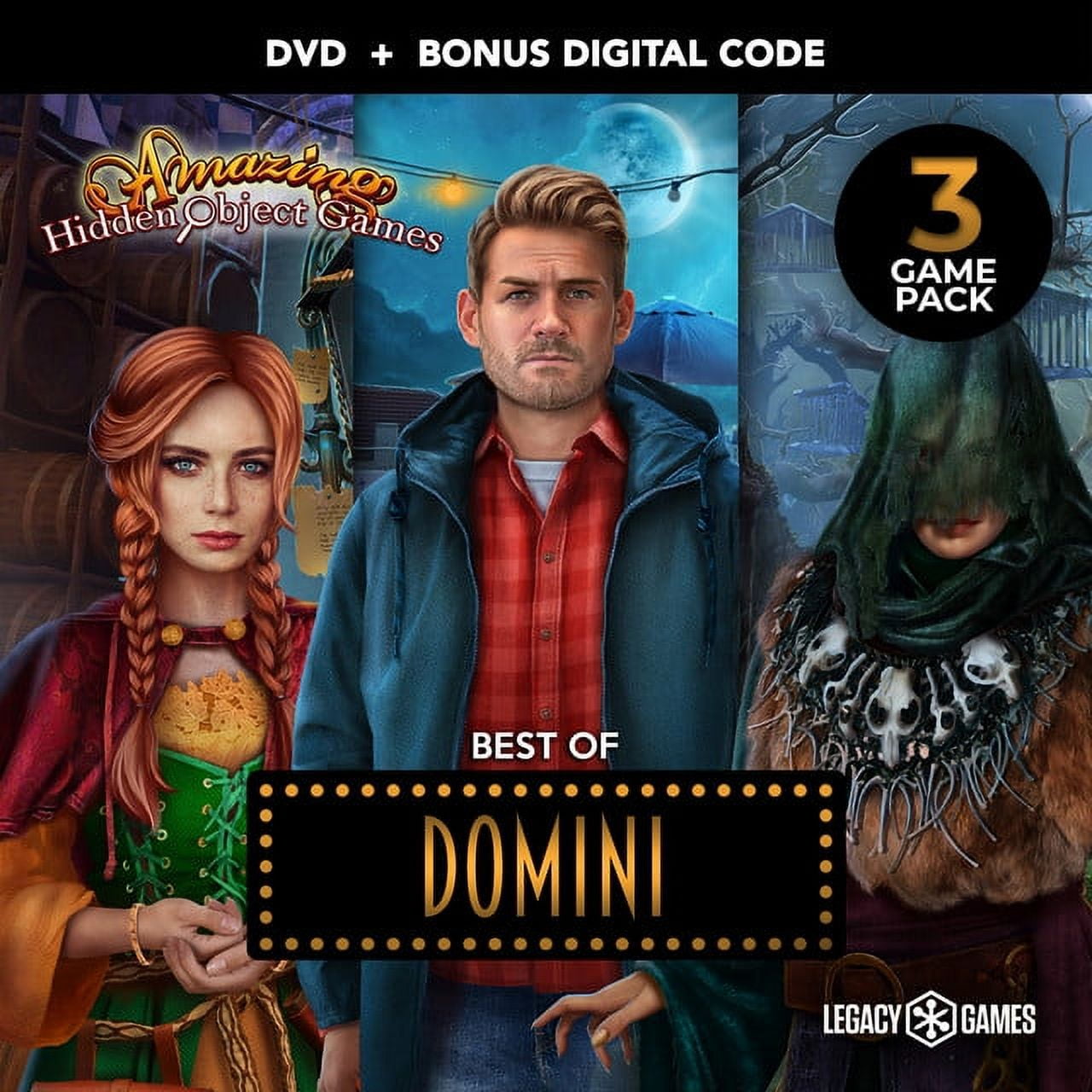 Amazing Hidden Object Games: Best of Domini - 3 Pack, PC DVD with