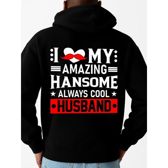 Amazing Husband Tee 1 piece Couple hooded sweatshirts sweater hoodie spring high quality autumn streetwear funny graphic black For Winter Casual Daily Wear Vintage Unisex hoodie