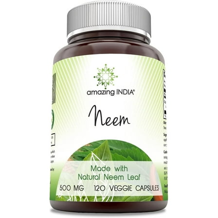 Amazing India Neem, 500 mg, 120 Veggie Capsules