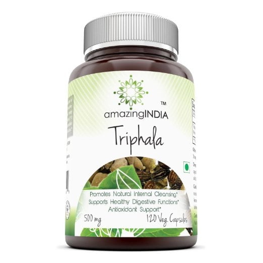 Amazing India Triphala 500 Mg 120 Vegetarian Capsules