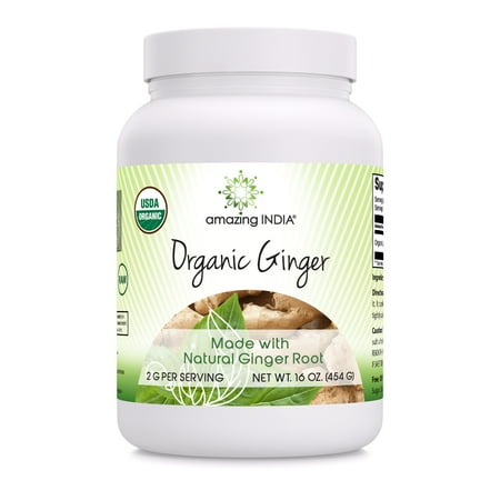 Amazing India USDA Certified Organic Ginger Powder 16 Oz Supplement