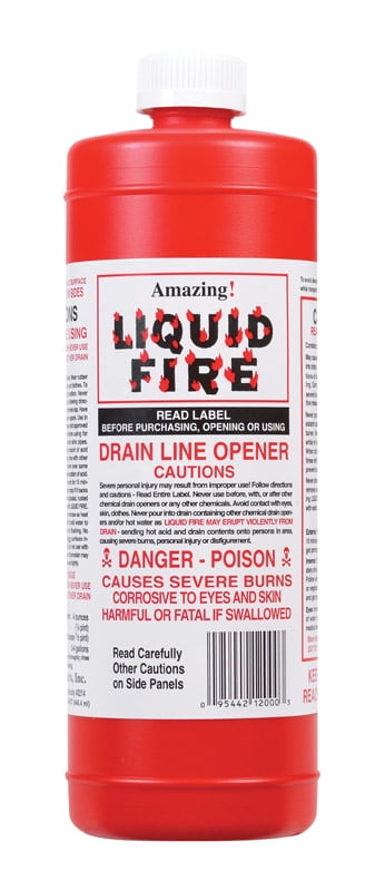 AMAZING PRODUCTS Amazing Liquid Fire Drain Line Opener Cleaner 32oz