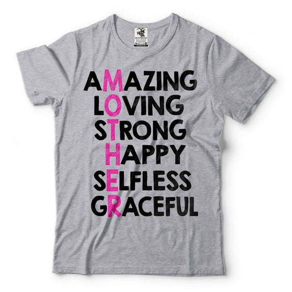Amazing Loving Mother Shirt Mother's Day Mom Shirt Mother Shirts Mother Birthday Tee Mother Shirt (XX-Large Grey)