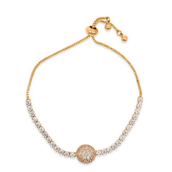 Amazing Luxurious Classic Yellow Micro Pava Ball Slide Bracelet