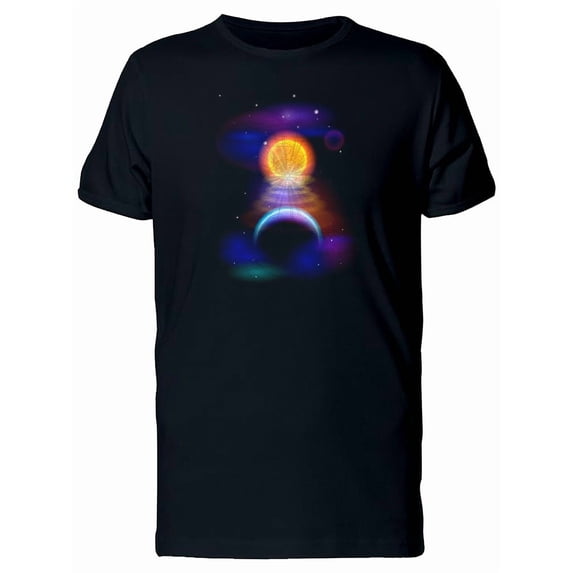 Amazing Magic Space Planets T-Shirt Men -Image by Shutterstock, Male Large
