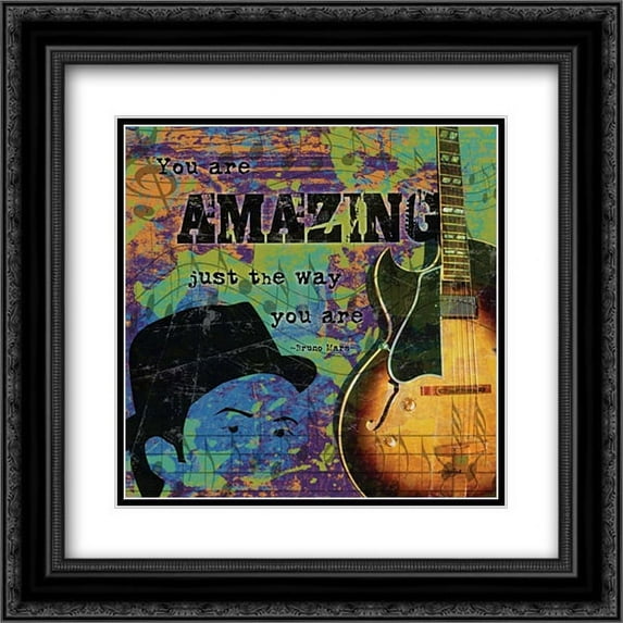 Amazing Mars 2x Matted 20x20 Black Ornate Framed Art Print by Stimson, Diane