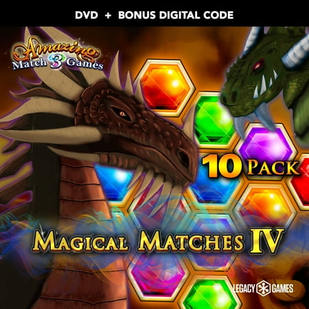 Amazing Match-3 Games: Magical Matches Vol. 4 - 10 Game Pack, PC DVD with Code