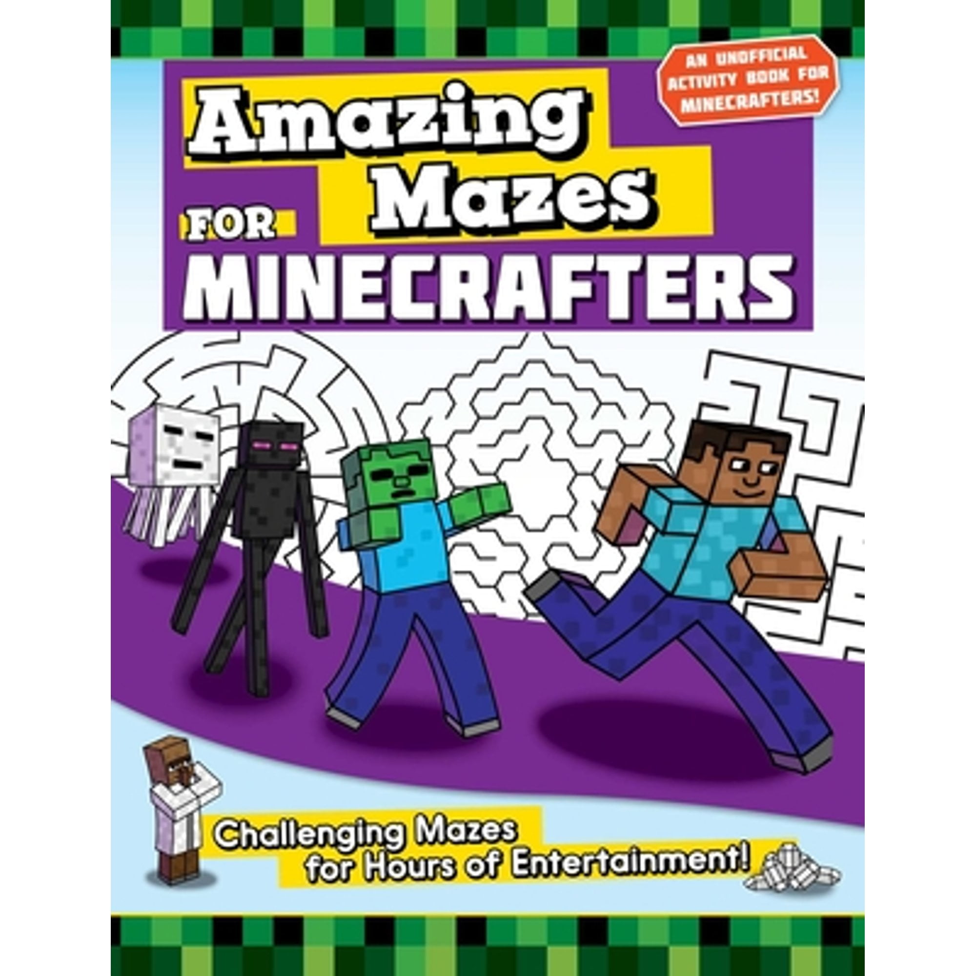 Pre-Owned Amazing Mazes for Minecrafters: Challenging Mazes for Hours of Entertainment! (Paperback) by Jen Funk Weber