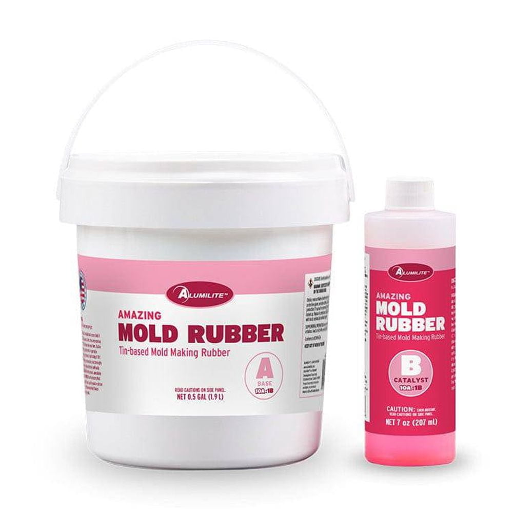 Amazing Mold Rubber, 5 lbs, Fast-Curing Tin-Cure Silicone Rubber for Mold Making, DIY Crafting, Soap, Wax, Resin, Food Molds, Captures Detail, Flexible, No Degassing, Easy Mix for Beginners