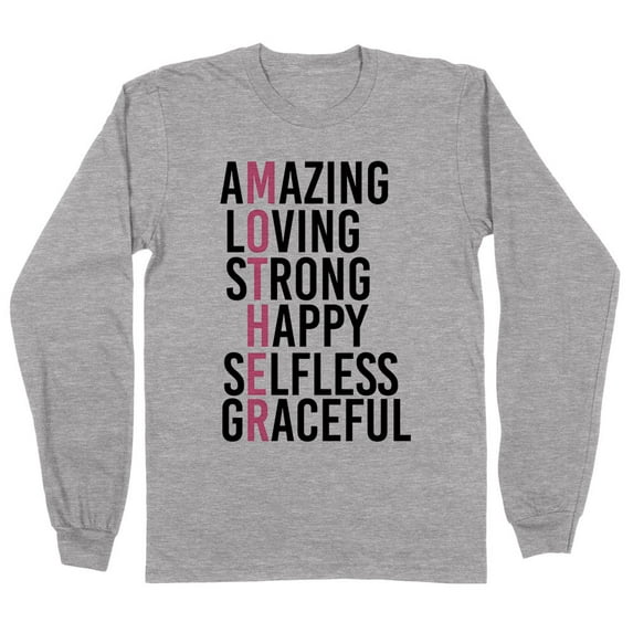Amazing Mother Long Sleeve Shirt Unisex 4X-Large Grey