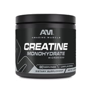 Amazing Muscle Micronized Creatine Monohydrate Unflavored Powder Supplement | 90 Servings | 5000 mg Per Serving | 1 Lb (453.5 Grams) | Ideal Pre & Post Workout Supplement |