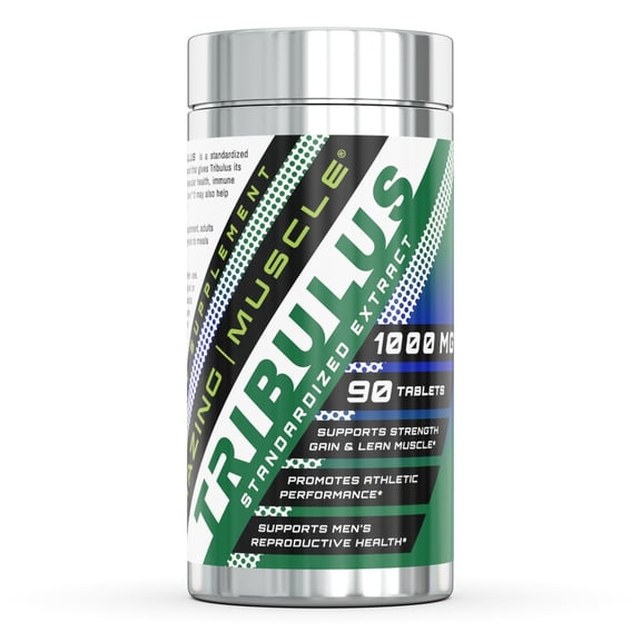 Amazing Muscle Tribulus - 1000 Mg, 90 Tablets - Standardized Extract - Supports Strength Gain & Lean Muscle - Promotes Athletic Performance - Supports Men's Reproductive Health