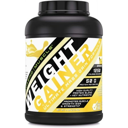 Amazing Muscle - Whey Protein Gainer - 6 Lb - Supports Lean Muscle Growth & Workout Recovery (Banana)