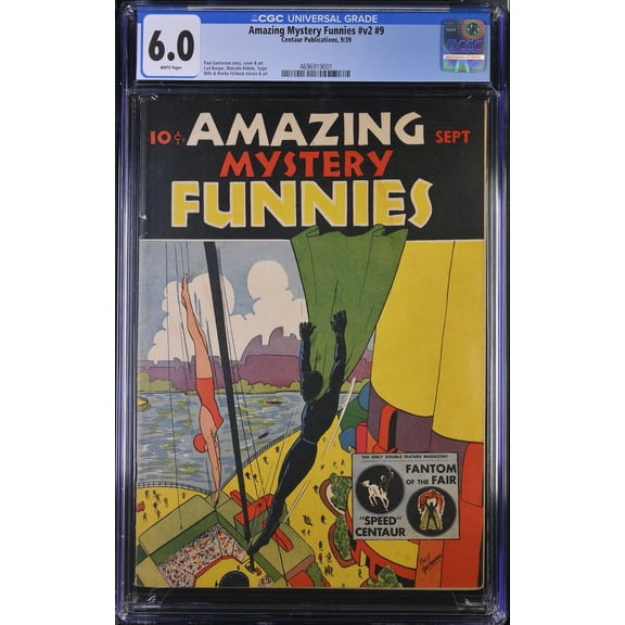 Amazing Mystery Funnies v2 #9 CGC FN 6.0 White Pages Comic Book
