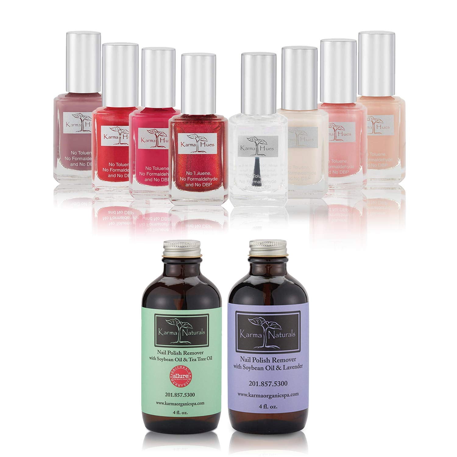 Amazing Nail Polish Lady Desire - Natural Nail Polish Base Coat Set – Natural Nail Polish Remover - NonToxic Nail Art | Vegan and Cruelty-Free Nail Paint (Pack of 10)