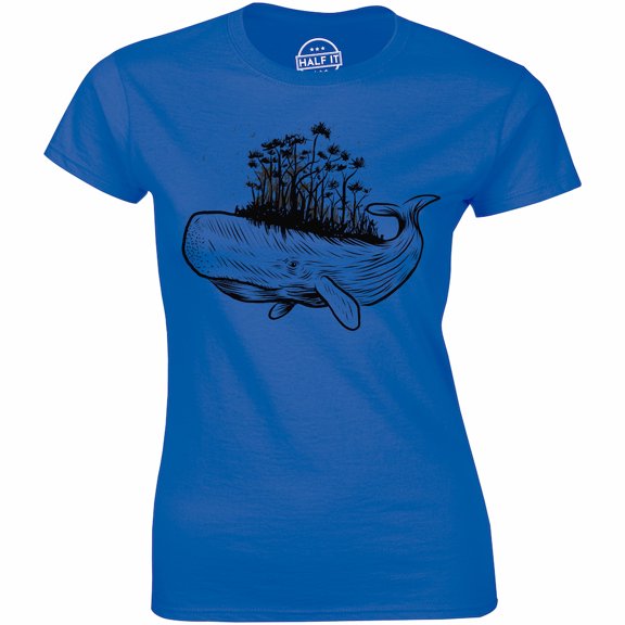 Amazing Nature Blue Whale And Tree Women's Gift Idea T-Shirt