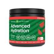Amazing Nutrition Advanced Hydration, Electrolyte Powder 30 Servings | Natural Watermelon | Packed with Essential Minerals | Sugar-Free | Keto Friendly | Non-GMO | Gluten-Free