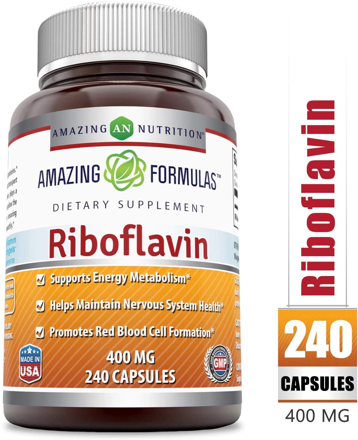 Amazing Nutrition Riboflavin, 400 mg, 240 Capsules