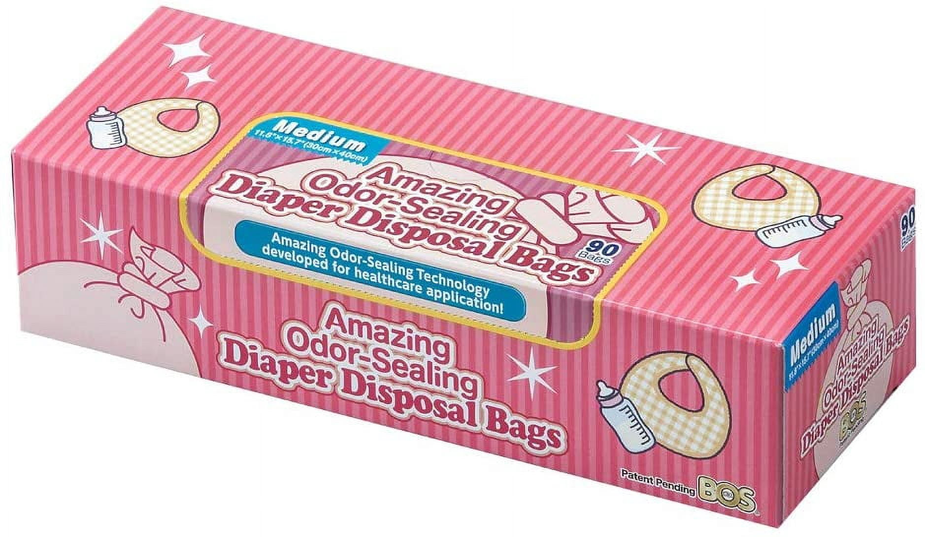Amazing Odor Sealing Baby Diaper Disposal Bags - Durable and Unscented [Size: M, Color: Pink] (90 count, Pack of 1) (90 Bags)