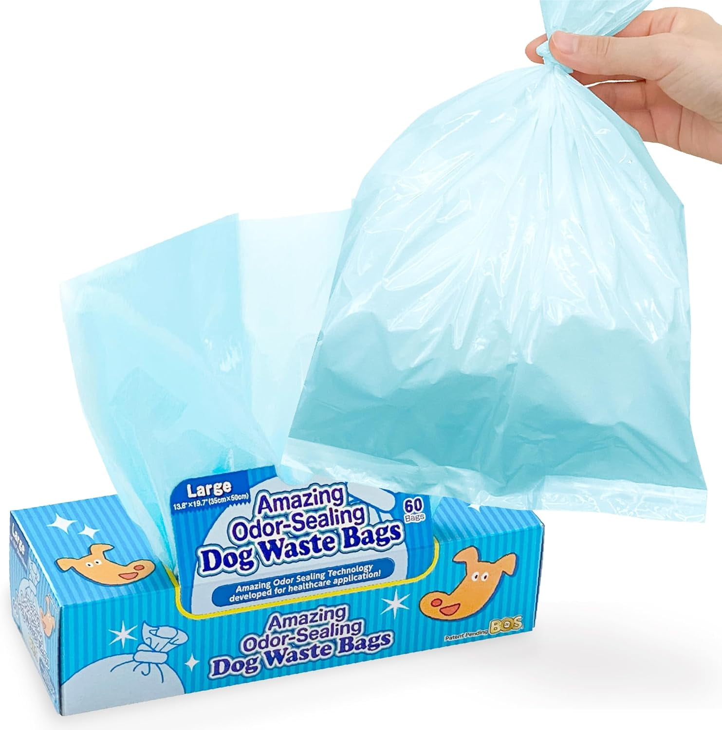 Amazing Odor Sealing Dog Poop Bags - Durable, Unscented [Size: L, Color: Light Blue] (60 Count, Pack of 1) (60 Bags)