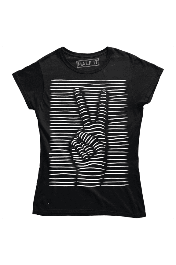 Amazing Peace Hand Symbol Art Graphic Design Women's Premiun T-Shirt