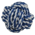 thumbnail image 1 of Amazing Pet Products Rope Dog Toy, 3.75-Inch Rope Ball, Blue, 1 of 1