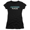 thumbnail image 1 of Amazing Race Bar Logo Junior Women's Sheer T-Shirt Black, 1 of 2