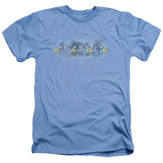 Amazing Race-In The Clouds - Adult Heather Tee - Light Blue- Medium