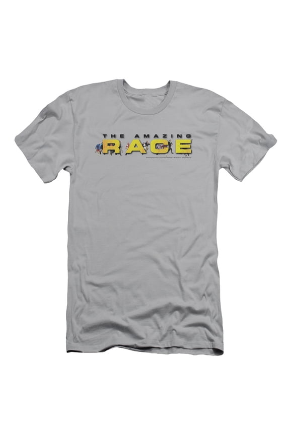 Amazing Race Running Logo Adult 30/1 T-Shirt Silver
