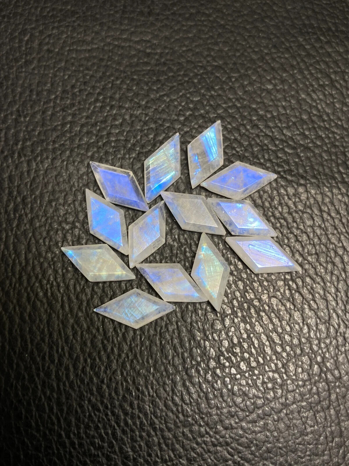 ARENAGEMSJEWELLERY Amazing Rainbow Moonstone Fancy Shape Gemstone Size 7x14 Mm