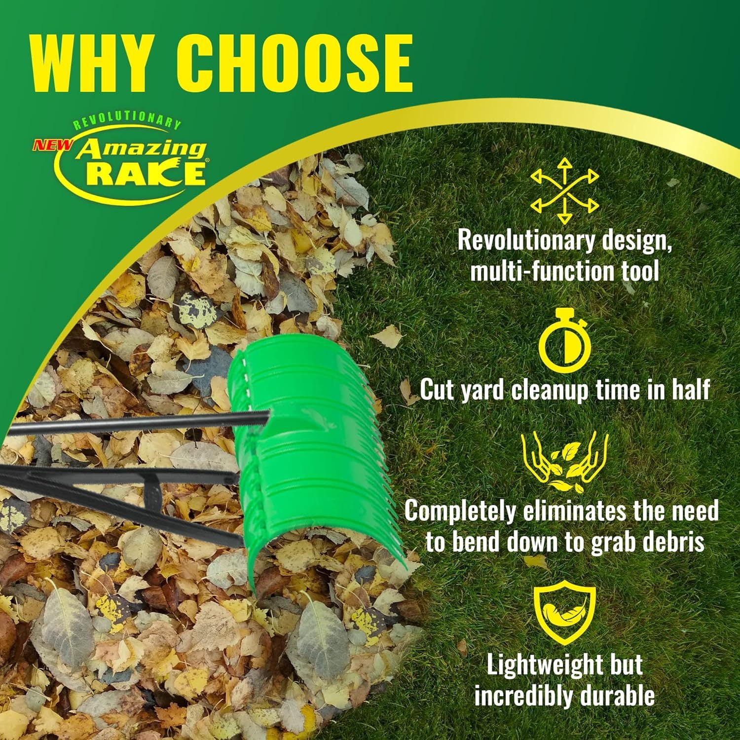 Amazing Rake Back Saving Garden Rake ― Leaf Rakes for Gardening ― Leaf ...