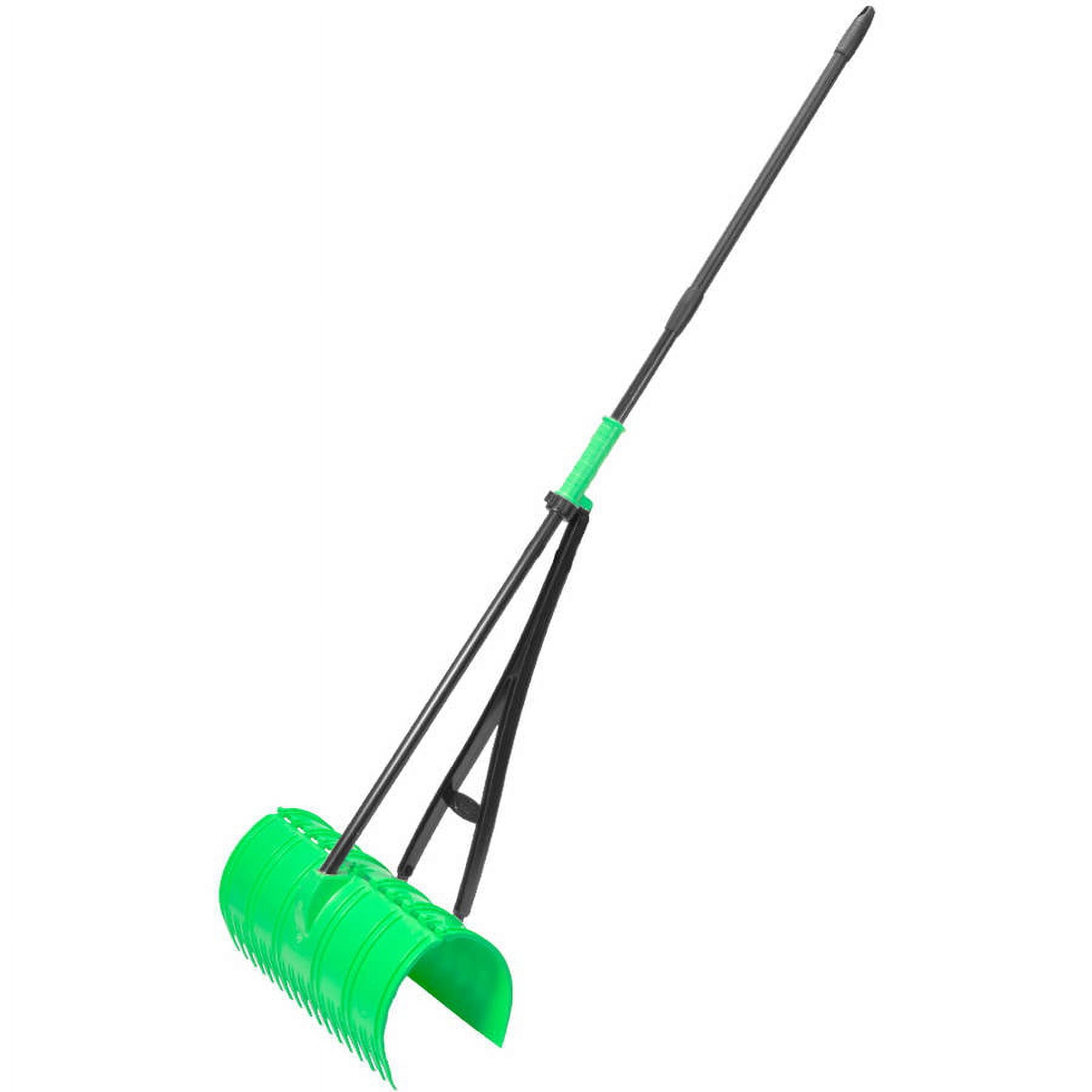 Amazing Rake Lightweight 3-in-1 Ergonomic 17" Outdoor Lawn Grabber Rake, Green