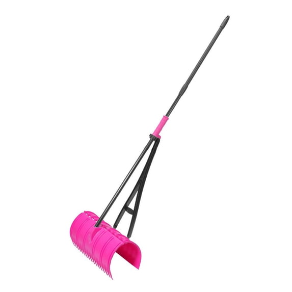 Amazing Rake Lightweight 3-in-1 Ergonomic 17" Outdoor Lawn Grabber Rake, Pink