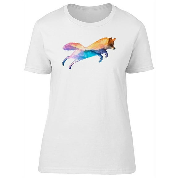Amazing Red Fox And Landscape T-Shirt Women -Image by Shutterstock, Female x-Large