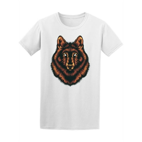 Amazing Retro Wolf Sketch T-Shirt Men -Image by Shutterstock, Male Large