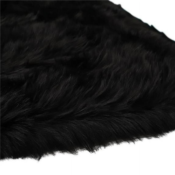 Amazing Rugs "Cozy Collection" Ultra Soft Area Rug Black 4' x 6' Faux Sheepskin 4' x 6' Indoor Hand-Tufted